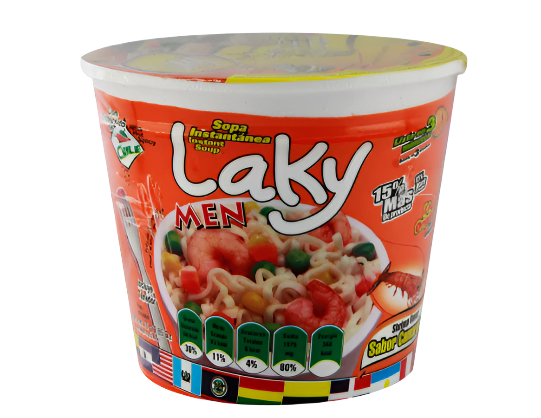 Laky men sopa instantanea sabor camaron 75g