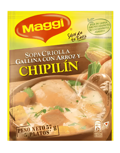 Maggi sopa gallina de arroz con chipilin 57g