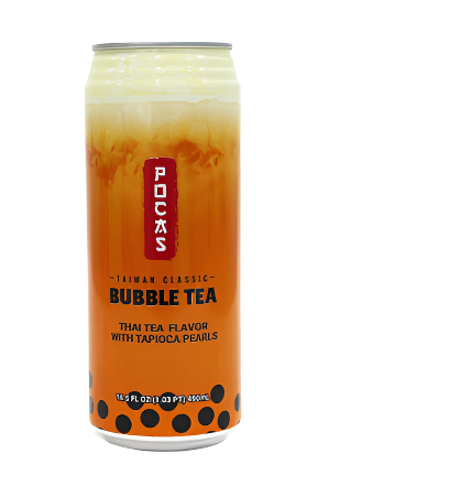 Pocas bubble tea thai tea 16.5oz
