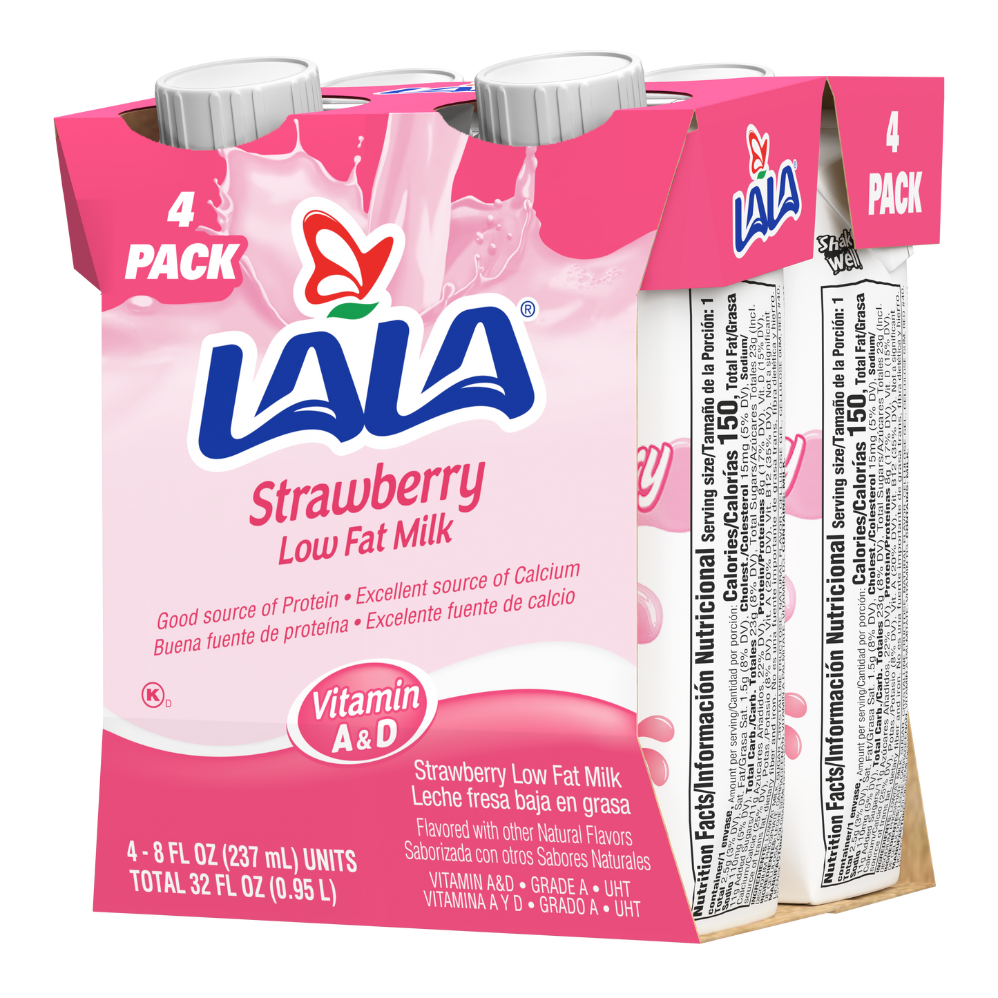 Leche UHT Lala Fresa 6/4pk