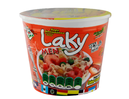 Laky men sopa instantanea sabor camaron 75g