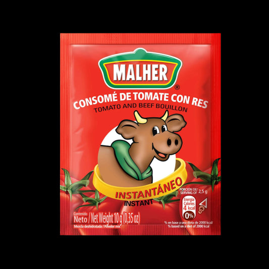 Malher consome de tomate con res 10g/12pc