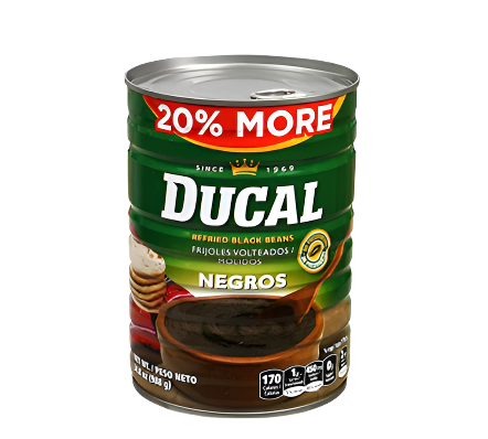 Ducal frijoles negros refried 130g