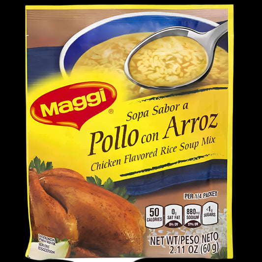 Maggi sopa de pollo con arroz 60g/12pc