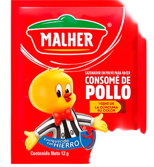 Malher consome de pollo 12g/12pc