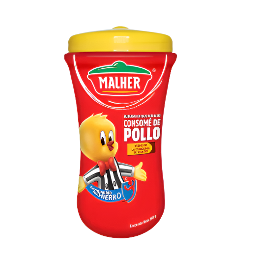 Malher consome de pollo 908g/12pc